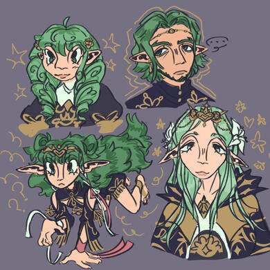 colored doodles- $25